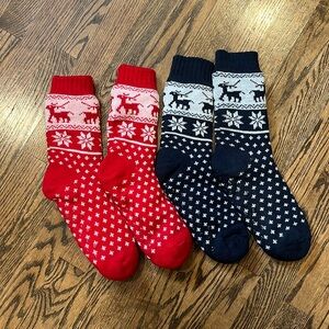 Sherpa Lined Socks With Grippers Bundle Of 2